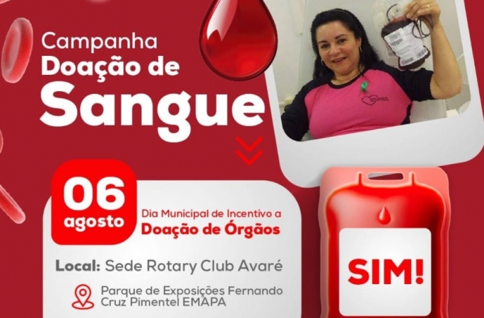 Campanha de doação de sangue em Avaré acontece em agosto