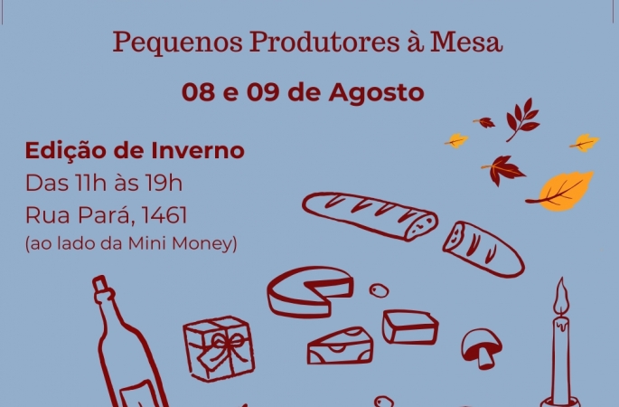 Pequenos Produtores à Mesa realizam Edição de Inverno da Feira Gastronômica