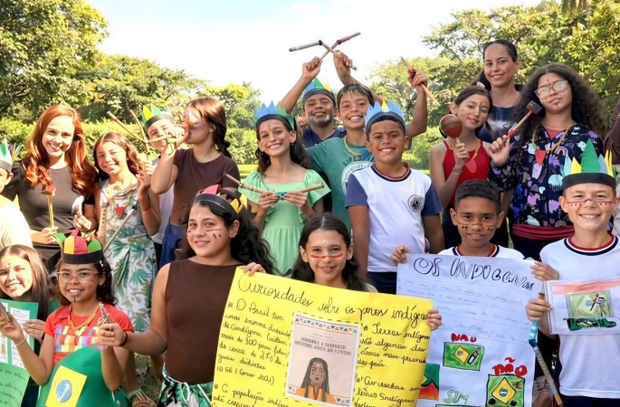 Cultura indígena é celebrada em projeto na Escola Municipal Norma Lília