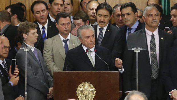 Temer critica situação do país em seu 1º discurso