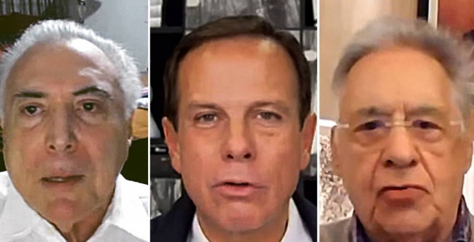 Doria encontra Temer e FHC em live, prevê “campanha suja” e acena para terceira via