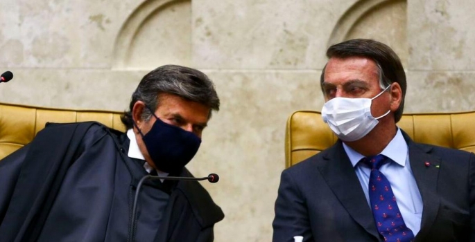 Bolsonaro se encontra com Fux para tratar da sucessão de Marco Aurélio Mello