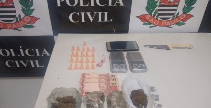 Polícia Civil prende 2 homens por tráfico de drogas