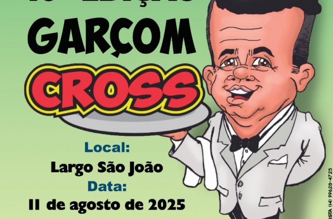Garçom Cross acontece no dia 11 de agosto no Largo São João