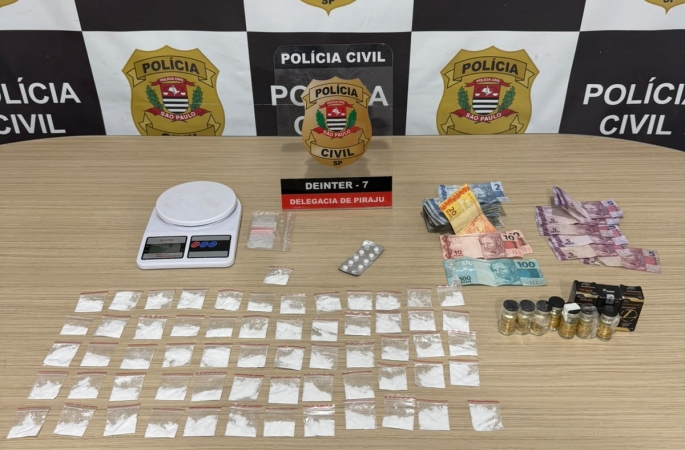 Operação prende suspeito e apreende drogas, anabolizantes e dinheiro em Piraju
