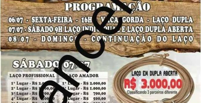 JUSTIÇA CANCELA XXV PROVA DO LAÇO DE CERQUEIRA CÉSAR