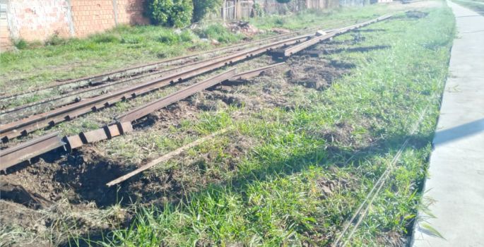 Leitor denuncia furto de trilhos da antiga malha ferroviária Sorocabana