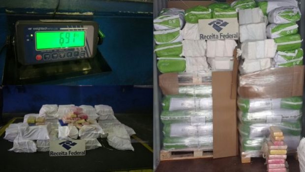 PF e Receita apreendem 700Kg de cocaína