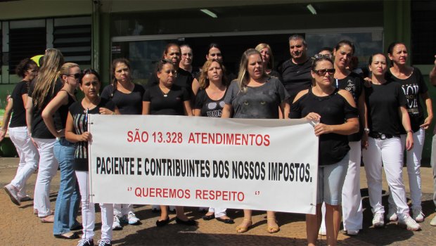 Pacientes presenciam manifestação pacífica no Pronto Socorro local