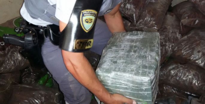 Polícia apreende mais de 700 quilos de maconha em caminhão na Castello Branco