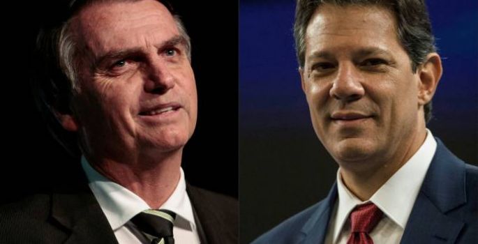 Datafolha: Bolsonaro cai para 56% e Haddad vai a 44%