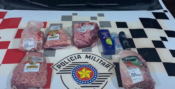 Trio é preso após furtar cinco peças de carne em supermercado de Botucatu