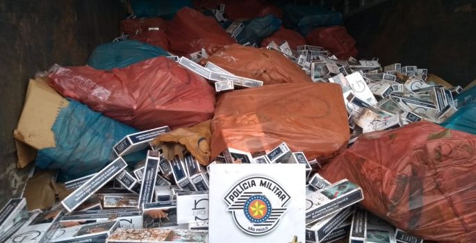 TOR apreende mais de 500 mil maços de cigarros contrabandeados em Avaré
