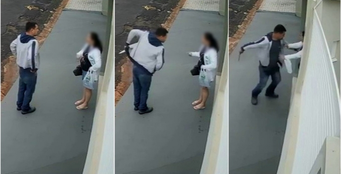 Fotos mostram momento do crime contra mulher em Avaré