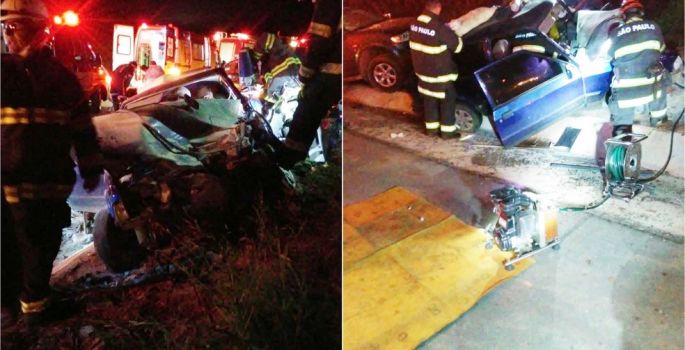 Três pessoas ficam feridas em acidente na Rodovia Raposo Tavares