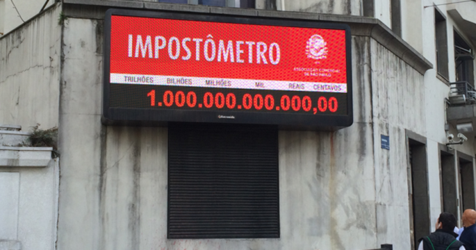 Impostômetro da ACSP vai marcar R$ 1,5 trilhão