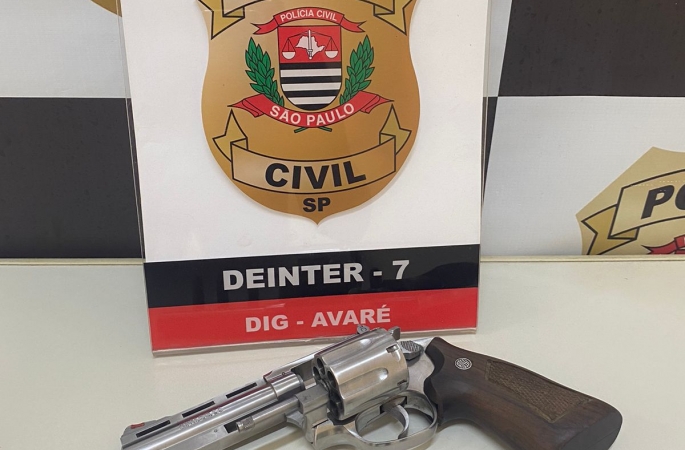 Polícia Civil apreende revólver de investigado por tráfico de drogas em Avaré