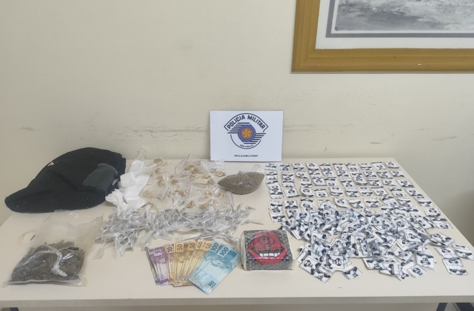 Homem é preso com grande quantidade de drogas no Jardim Bela Vista em Cerqueira César