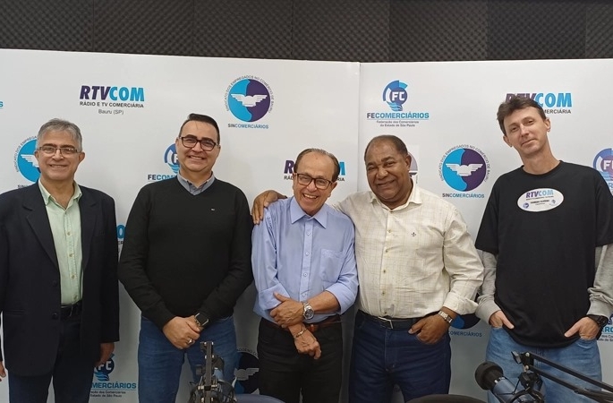 Presidente do Sincomerciários de Avaré participa de programa na RTVCOM em Bauru
