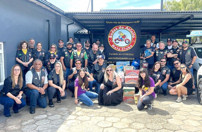 Moto Clube Bodes do Asfalto leva doação e alegria ao Lar São Vicente de Paula em Avaré