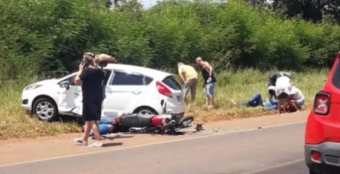 Homem morre após batida entre carro e moto em rodovia de Boituva