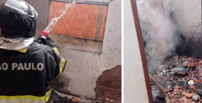 Morador de 48 anos morre após casa pegar fogo