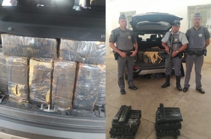 Dupla é presa por transportar mais de meia tonelada de maconha em rodovia de Águas de Santa Bárbara