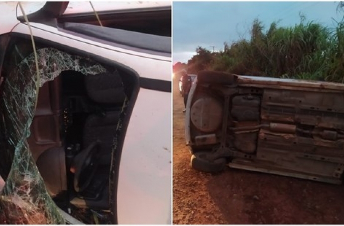 Homem obriga casal a fazer PIX, capota carro roubado e é preso no interior de SP