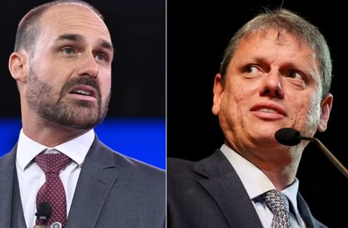 Senadores detectam ofensiva de Eduardo Bolsonaro para fritar Tarcísio junto a Trump