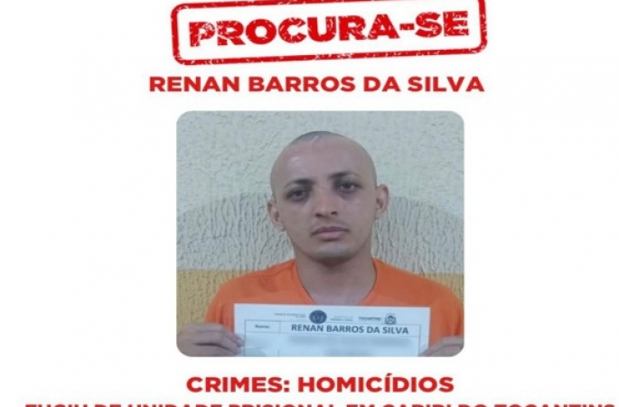 Serial killer foge de presídio de segurança máxima no Tocantins