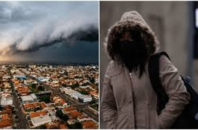 Frente fria derruba as temperaturas no Sul e leva chuva para parte do Sudeste