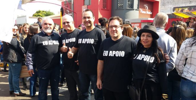 Vereadores apoiaram movimento dos professores de Avaré
