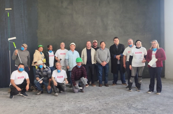 Curso de pintura do SENAI inicia parte prática no Centro Cultural