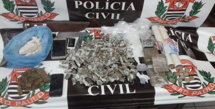 Polícia Civil prende três em Fartura com mais um 1 Kg de drogas