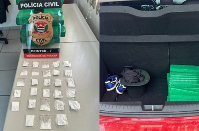 Casal é preso após ser flagrado com quase 40 quilos de maconha e porções de cocaína