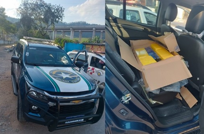 PM encontra 30kg de cocaína em viatura da Receita Federal que ia para o Aeroporto de Guarulhos