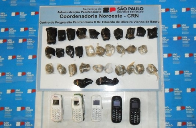 Drogas, celulares e eletrônicos:são apreendidos com detentos, após saída temporária