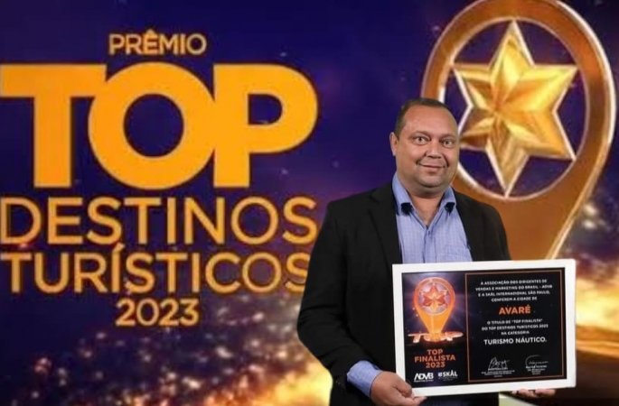 Avaré vence categoria “Turismo Náutico” no Prêmio Top Destinos Turísticos