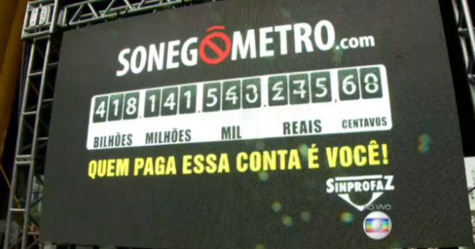 SONEGÔMETRO é instalado na Esplanada dos Ministérios, em Brasília