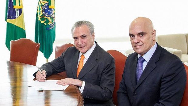 Temer nomeia Moraes ministro do STF