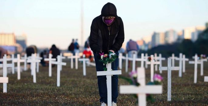 Brasil registra 1. 071 mil mortes por Covid em 24hs