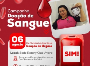  Campanha de doação de sangue em Avaré acontece em agosto