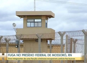 Detentos fugiram por telhado de presídio e usaram chave para cortar arame