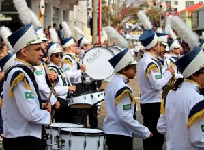 Banda Marcial estreou no desfile dos 157 anos de Avaré