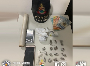 Traficante que agia em bairros de Itaí é flagrado e preso pela Força Tática