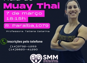 Secretária da Mulher realiza aula gratuita de muay thai no dia 7 de março