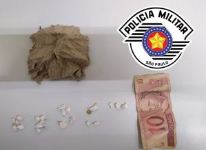 Traficante é flagrado com 23 pedras de crack que iria comercializar no Bom Sucesso - Avaré