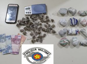 Dois homens e um “menor de idade” são flagrados por tráfico de drogas em Avaré