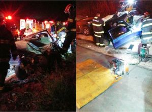 Três pessoas ficam feridas em acidente na Rodovia Raposo Tavares