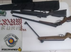 PM localiza armas e munições após abordagem em Avaré